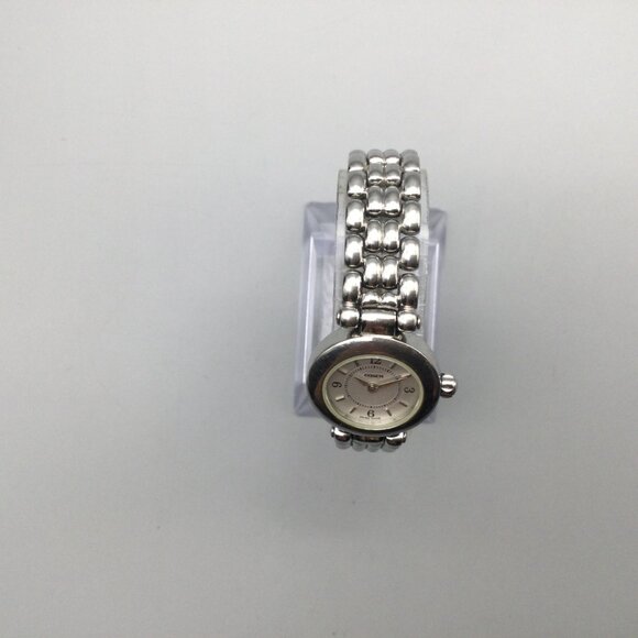 Coach Watch Women 22mm Silver Tone Swiss Made New Battery 6.5" - Picture 3 of 15